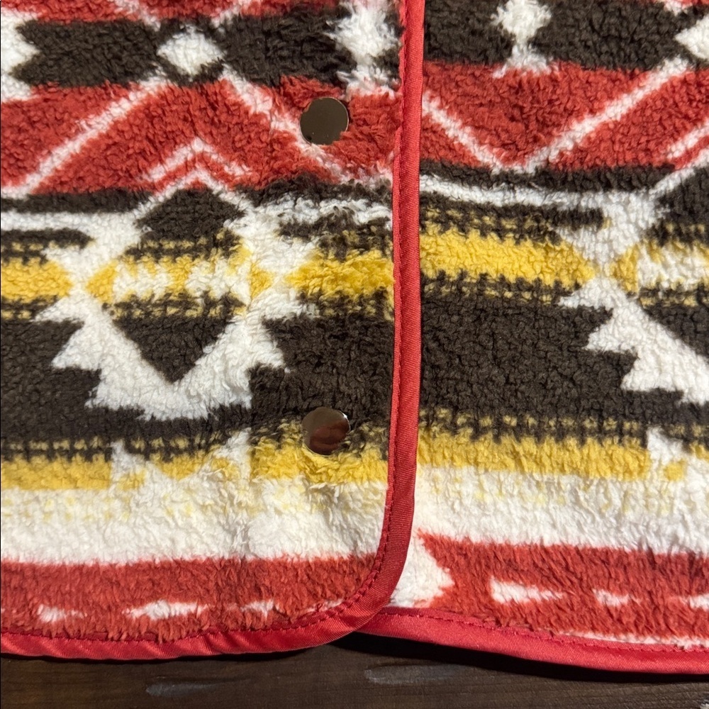 Zeagoo Tribal Pattern Jacket - Red, Yellow, Brown - Picture 11 of 16